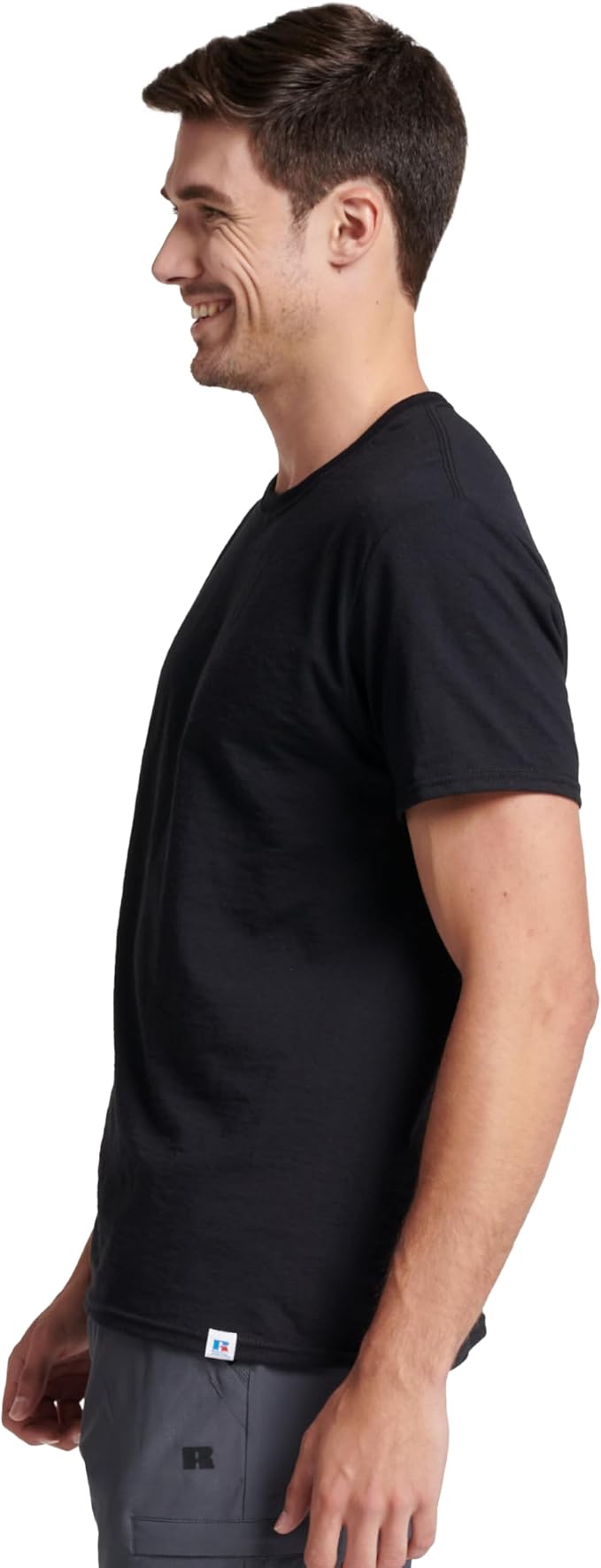 Russell Athletic Mens Dri-Power Short Sleeve Black Tees - Image 3