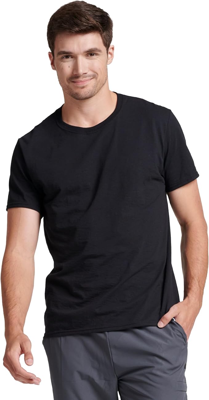 Russell Athletic Mens Dri-Power Short Sleeve Black Tees
