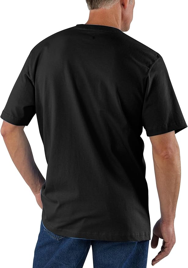 Carhartt Men's Loose Fit Heavyweight Short-Sleeve Pocket T-Shirt Black Color - Image 4