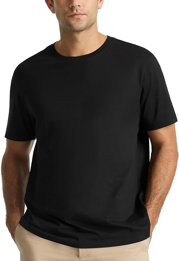 Men’s Supima® Mercerised Cotton T-Shirt(Black)