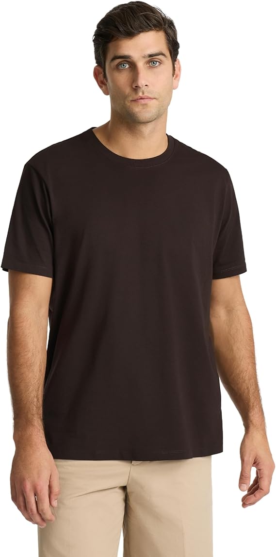 Men’s Supima® Mercerised Cotton T-Shirt(Chocolate) - Image 3