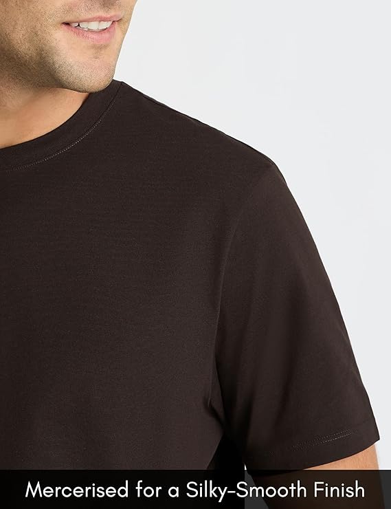 Men’s Supima® Mercerised Cotton T-Shirt(Chocolate) - Image 4