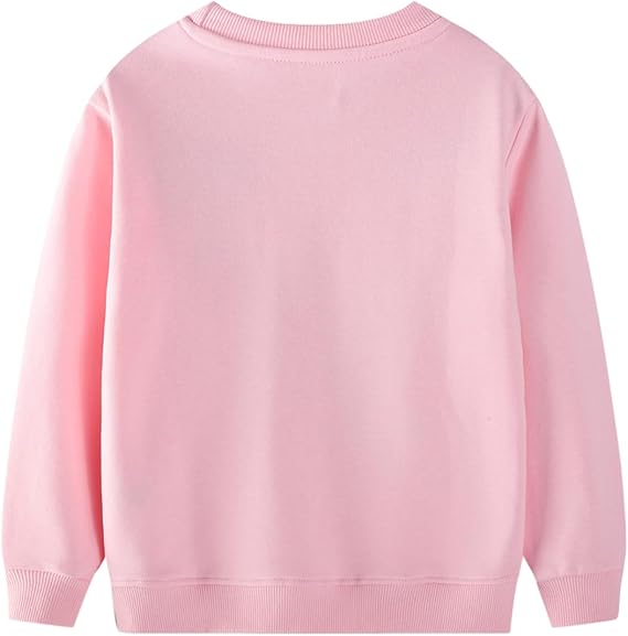 Youlebao Toddler Girls' Sweatshirt Crew-Neck Long Sleeve Cotton Pullover Shirt(Pink Fairy) - Image 3