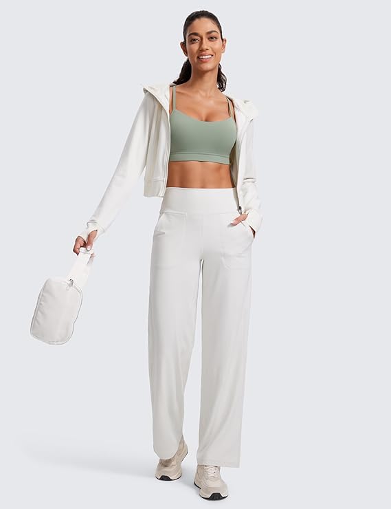 CRZ YOGA Butterluxe Y Back Sports Bras for Women - Padded Racerback Low Impact Spaghetti Thin Strap Workout Yoga Top(Green Palm Court) - Image 3