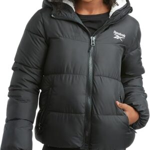 Girls' Full-Zip Fleece Jacket, Signature Logo Design, Lightweight & Wind Resistant