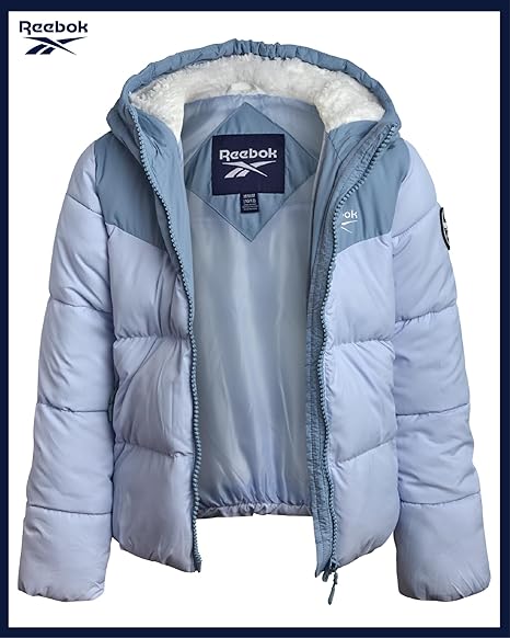 Girls' Full-Zip Fleece Jacket, Signature Logo Design, Lightweight & Wind Resistant (Blue) - Image 5