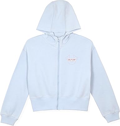 True Religion Girls 2 Piece Fleece Hooded Jogger Set – Zip-Front Hoodie & Sweatpants Outfit( Dusty Blue) - Image 3