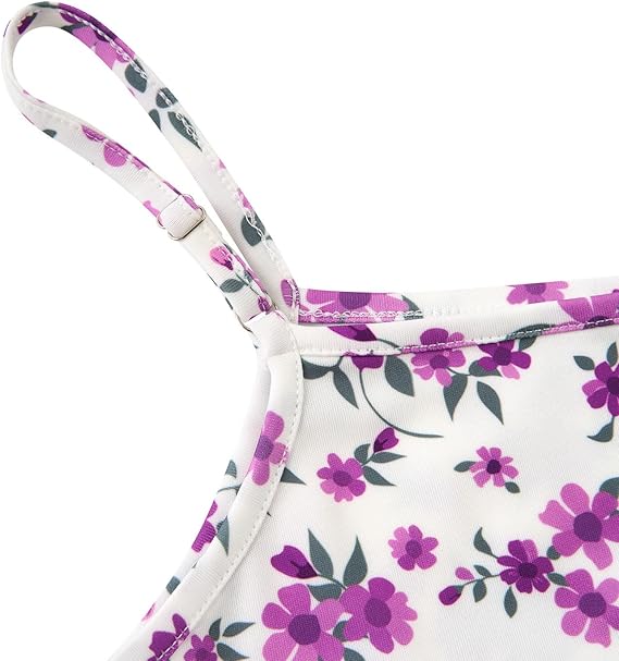 Girls Dresses Fall Outfits 2 Piece Floral Sleeveless Cute Dress and Cardigan(Pink) - Image 3