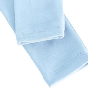 Girls' Basic Long Sleeve Turtleneck Cotton T-Shirt(Blue)