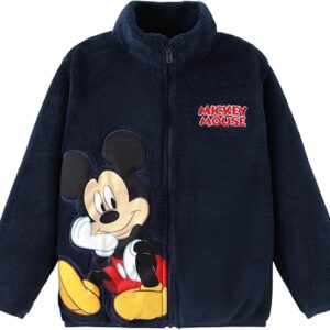 Jacket Full Zip Sherpa Fuzzy Warm Winter Outwear Coat (Black)