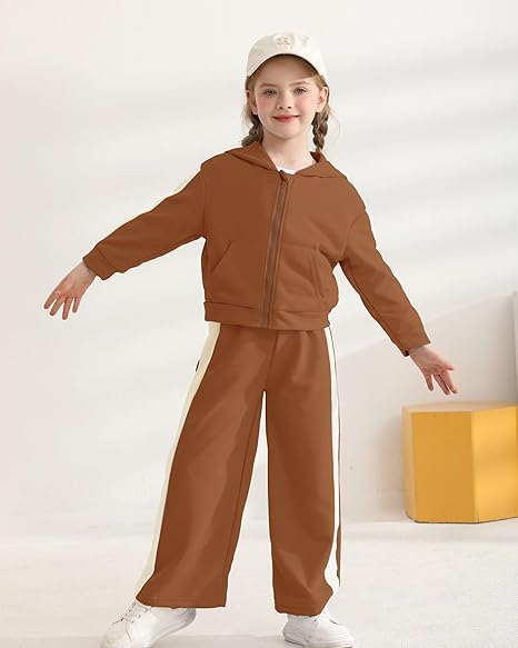 Winter Girl Outfit Toddler Girl Clothes (autumn brown) - Image 3