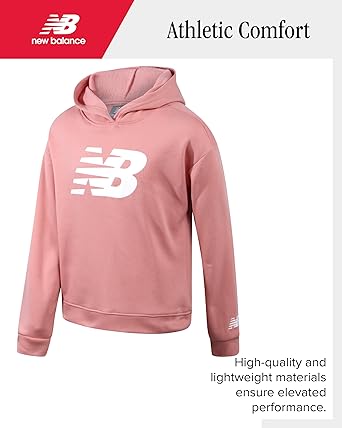 New Balance Girls Leggings Set - 2 Piece Pullover Girls Hoodies Sweatshirt and Athletic Leggings Outfit(Pink Moon) - Image 4