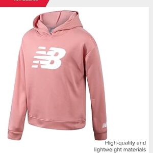 New Balance Girls Leggings Set - 2 Piece Pullover Girls Hoodies Sweatshirt and Athletic Leggings Outfit(Pink Moon)