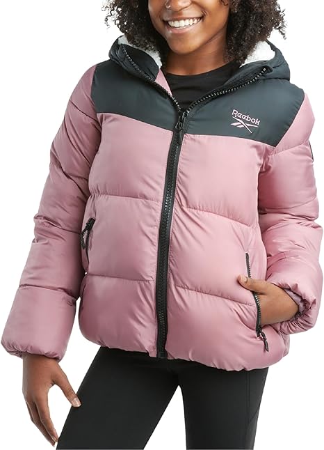 Girls' Full-Zip Fleece Jacket, Signature Logo Design, Lightweight & Wind Resistant (Pink radeon)