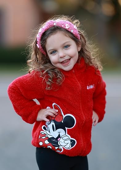 Jacket Full Zip Sherpa Fuzzy Warm Winter Outwear Coat (red) - Image 4