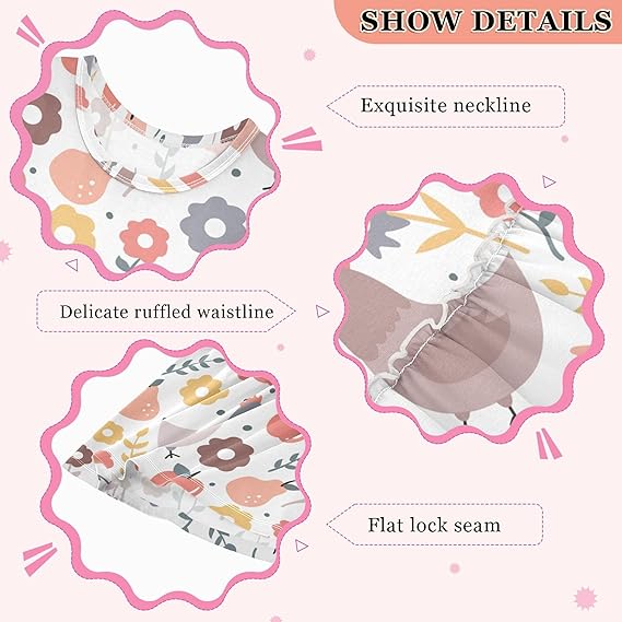 Foxes Cute Animal Summer Girl Dress Casual Dress Sleeveless Toddler Girl Outfits (Multicolor-08) - Image 4