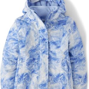 The Children's Place Girls Heavy 3 in 1 Winter Jacket, Wind-resistant Water-resistant Shell, Fleece Inner (Blue Dim)