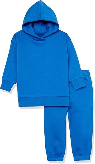 Essentials Unisex Kids and Toddlers’ Modern Sweat Set(Bright Blue)