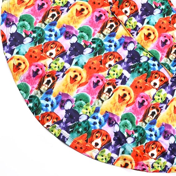 Unicorn Dresses Summer Swing Short Sleeve Casual Clothes for Little Kids( Colour Dogs) - Image 5