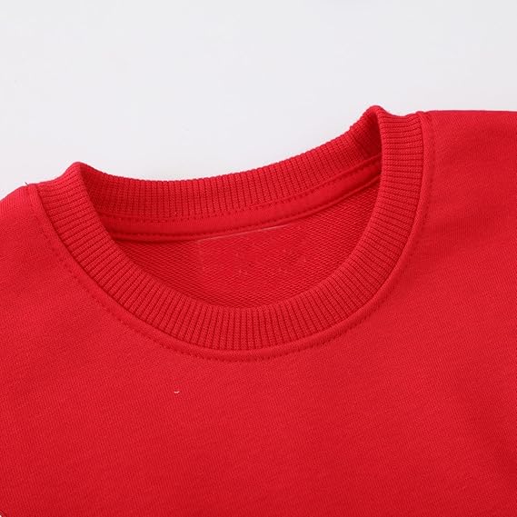 Youlebao Toddler Girls' Sweatshirt Crew-Neck Long Sleeve Cotton Pullover Shirt(Red X-mas) - Image 4