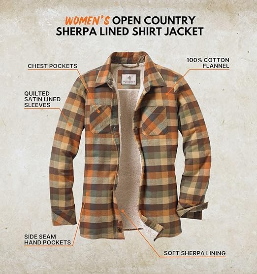 Legendary Whitetails Women's Sherpa Lined Flannel Shacket - Image 5