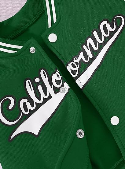 Girls Outfits 2 Piece Activewear Long Sleeve Baseball Jacket and Sweatpants Set Tracksuit(green) - Image 5