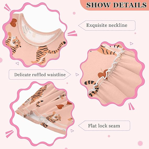 Foxes Cute Animal Summer Girl Dress Casual Dress Sleeveless Toddler Girl Outfits (Multicolor-06) - Image 4