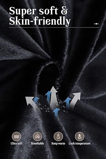 Girls' Warm Winter Coat Long Parka Fleece Lined Waterproof Puffer Jacket With Removable Hood(Black) - Image 4