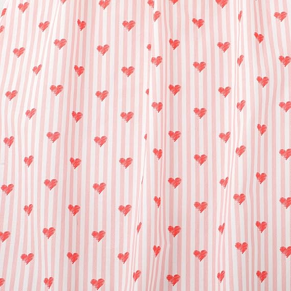 Toddler Girls Cotton Summer Short Sleeve Dress Cartoon Print Casual Jersey Dresses(Striped Hearts) - Image 5