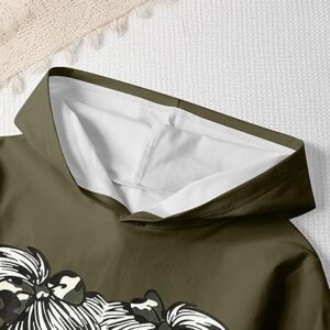 Girls Fall Outfits Sweetie-girl Hoodie Top and Camouflage Legging Pants 2PCS Girls' Clothing Sets(Army green)