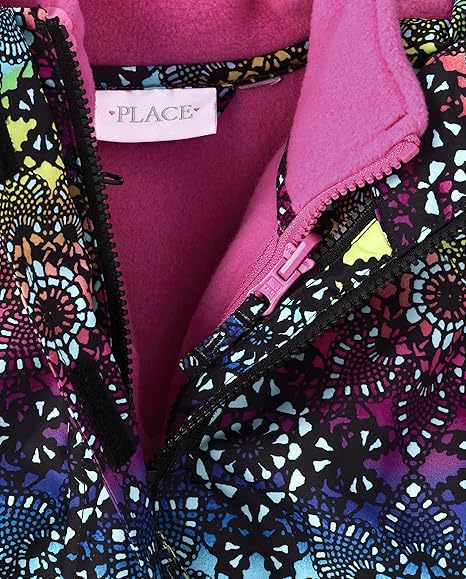 The Children's Place Girls Heavy 3 in 1 Winter Jacket, Wind-resistant Water-resistant Shell, Fleece Inner (Rainbow) - Image 5