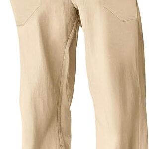 Runcati Mens Casual Beige Pants