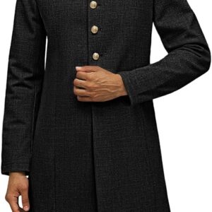 Runcati Mens Black Kurta