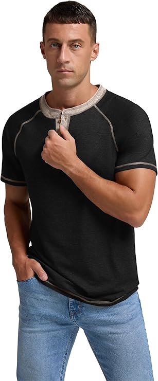 Sailwind Cotton Casual Long/Short Sleeve Black T-Shirt