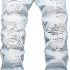 RXXKKK Men's Regular Slim Fit 721 Blue Jeans