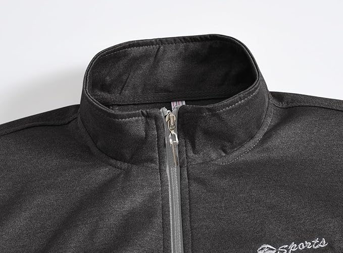 BASUDAM Men's Dark Grey Light Grey Tracksuit - Image 3