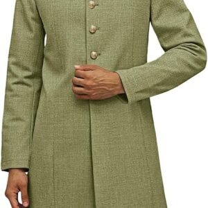 Runcati Mens Army Green Kurta