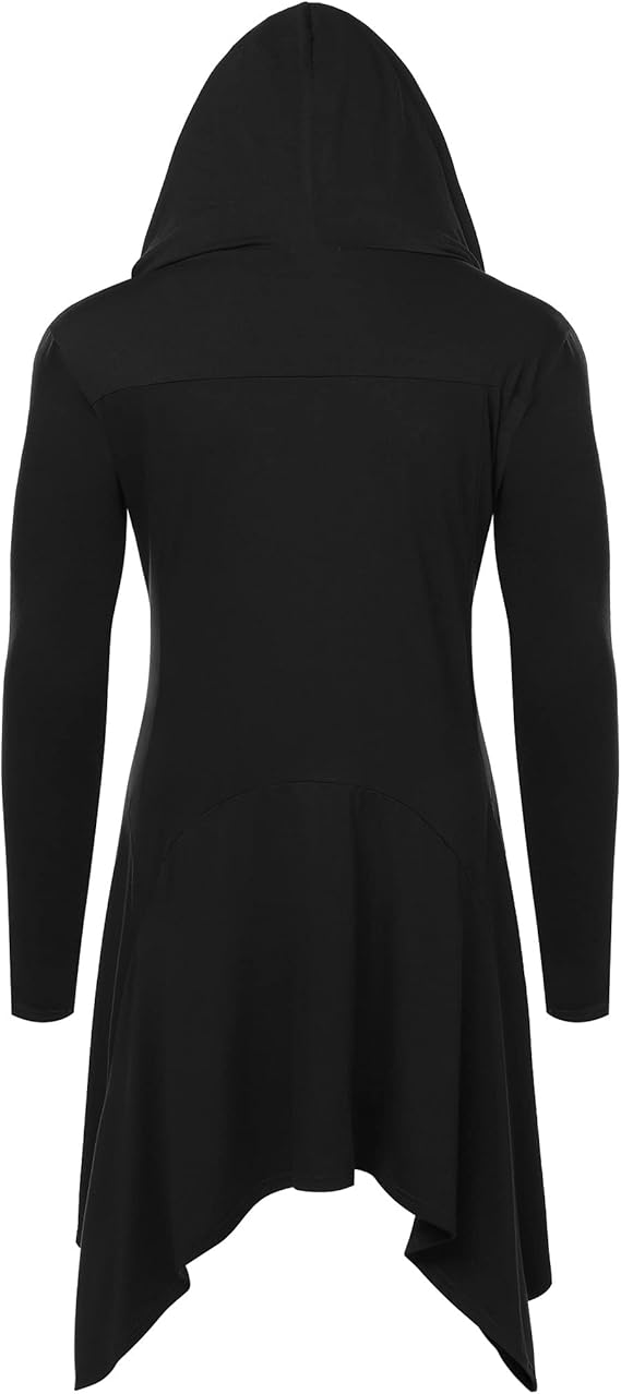 COOFANDY Long Cardigan Black Overcoat - Image 3