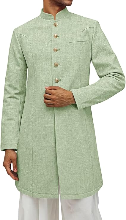 Runcati Mens Light Green Kurta