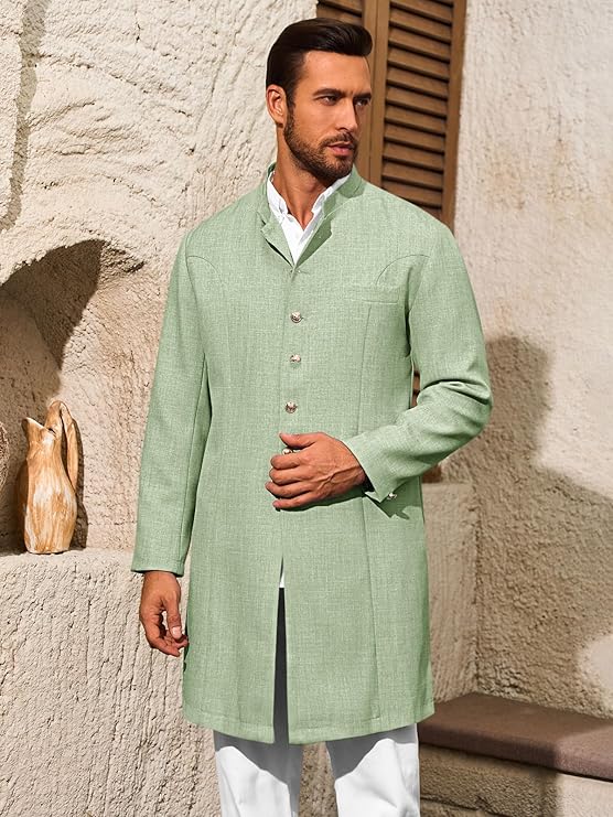 Runcati Mens Light Green Kurta - Image 2