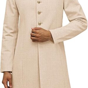 Runcati Mens Light Khaki Kurta