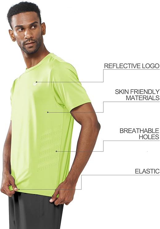 NORTHYARD Breathable 2.0™ Men's Athletic Workout Lemonyellow T-Shirt - Image 4