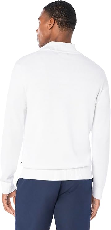Nautica Men's Quarter-Zip Bright White Sweater - Image 3