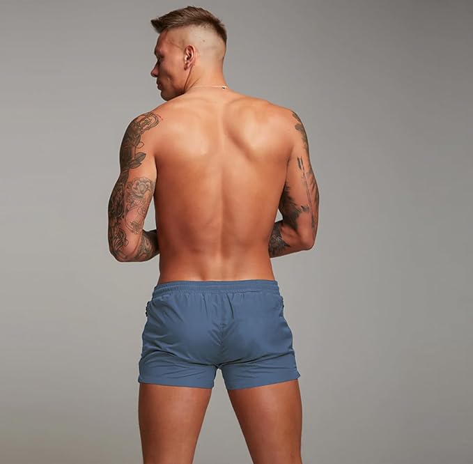 Mens Aegean Blue Swim Trunks - Image 3