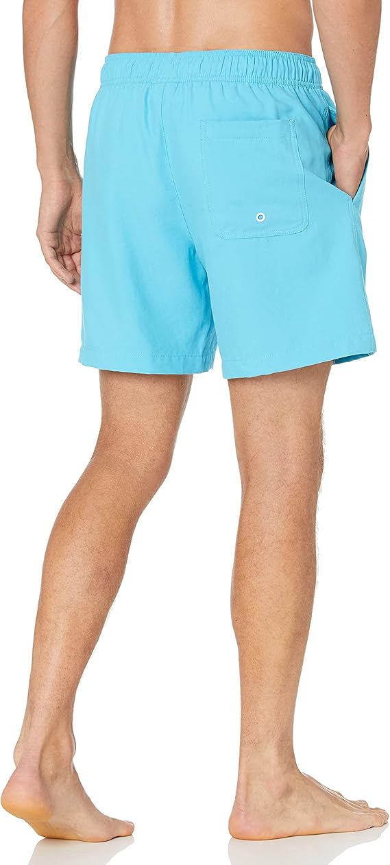 Amazon Essentials Mens 7" Aqua Blue Swim Trunks - Image 3