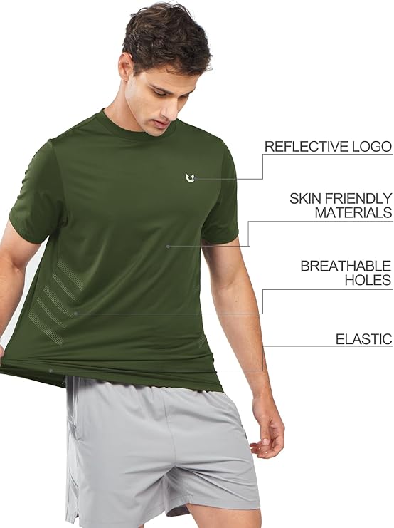 NORTHYARD Breathable 2.0™ Men's Athletic Workout Armygreen T-Shirt