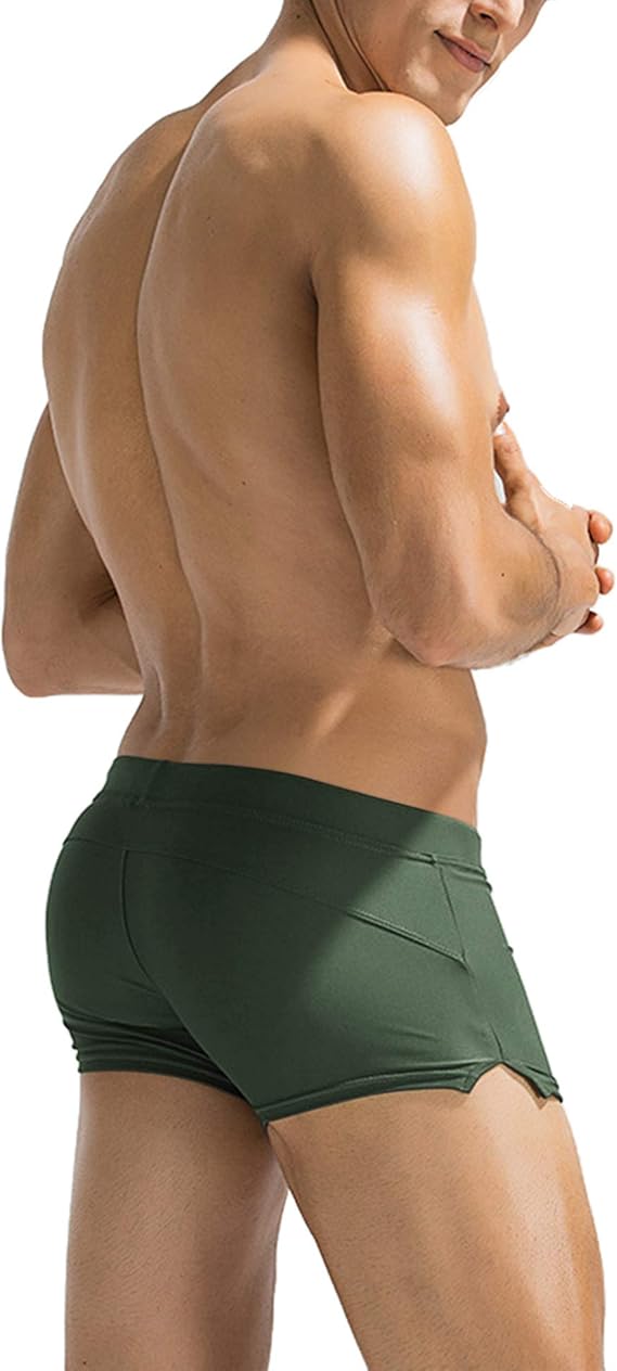 COOFANDY Mens Army Green Swim Trunks Swimwear - Image 2