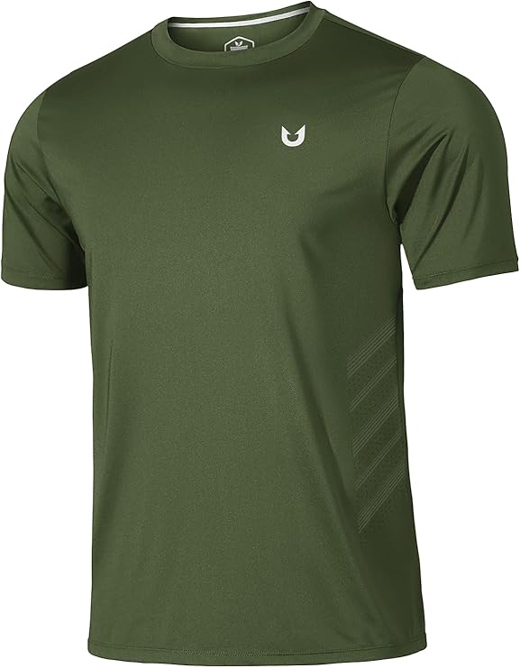 NORTHYARD Breathable 2.0™ Men's Athletic Workout Armygreen T-Shirt - Image 2