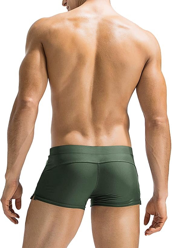 COOFANDY Mens Army Green Swim Trunks Swimwear - Image 3