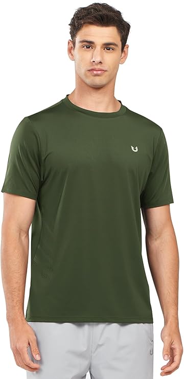 NORTHYARD Breathable 2.0™ Men's Athletic Workout Armygreen T-Shirt - Image 4